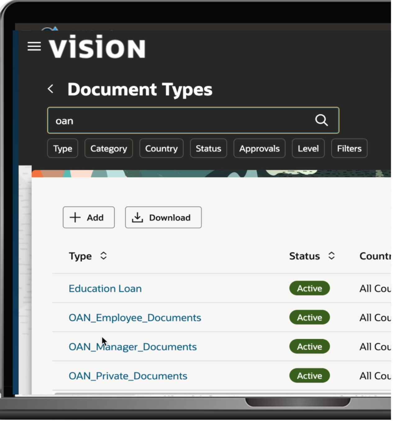 HR documents inside Oracle Fusion