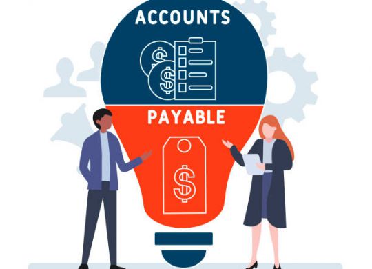 AP - Accounts Payable acronym. business concept background.  vector illustration concept with keywords and icons. lettering illustration with icons for web banner, flyer, landing