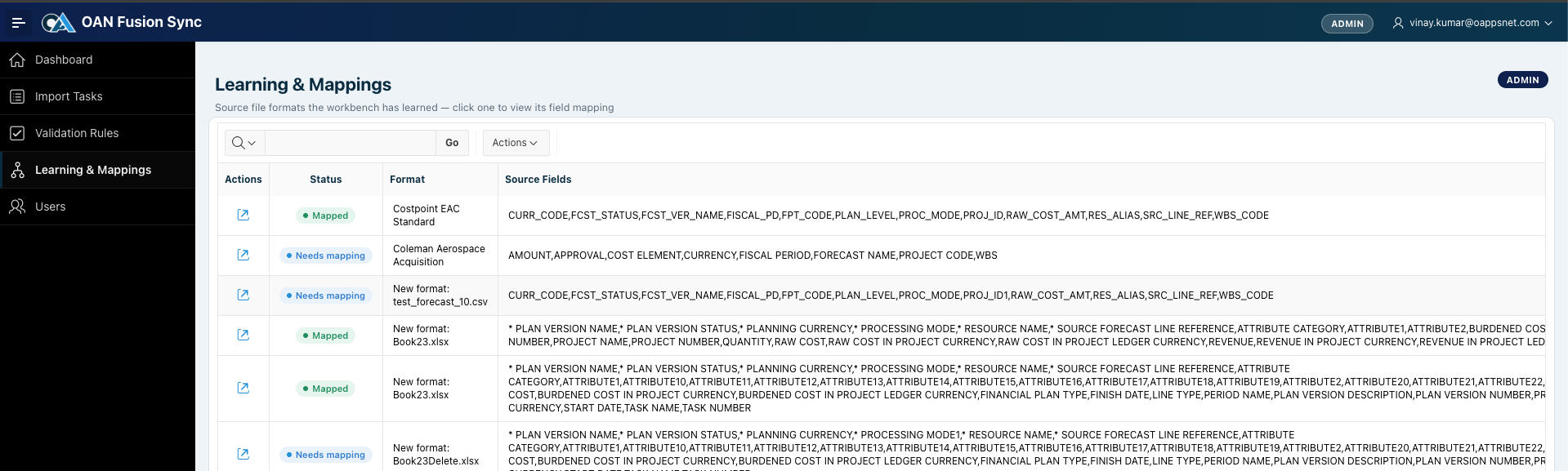 It learns each file format you send