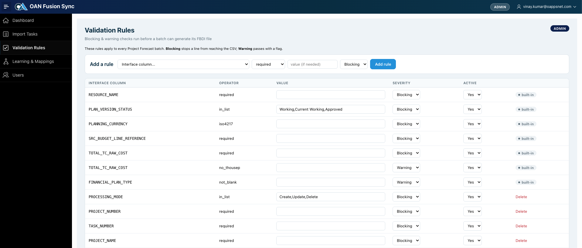 No-code validation before it reaches Fusion